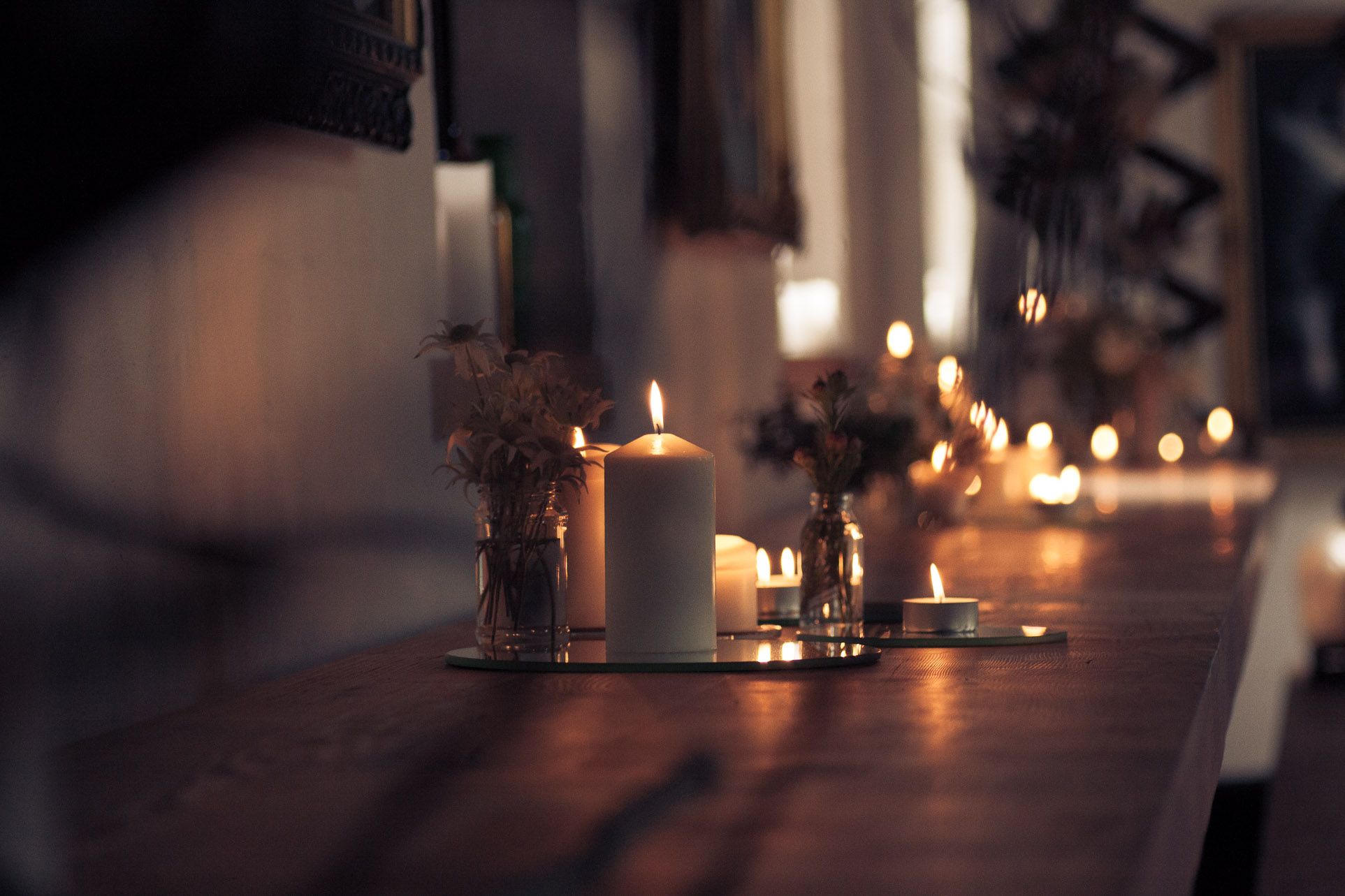 Candles at the wedding