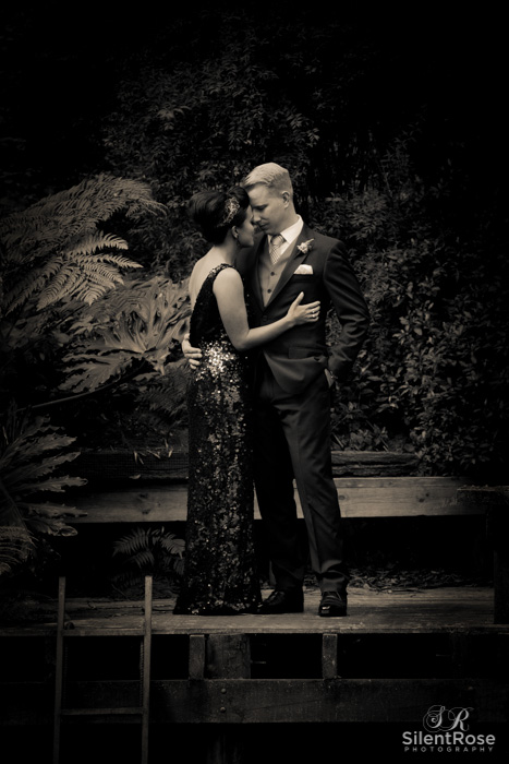 Artistic Real Weddings - Brooke and Clark having an intimate moment on the jetty