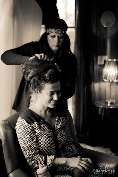 Hair being done by the HMUA