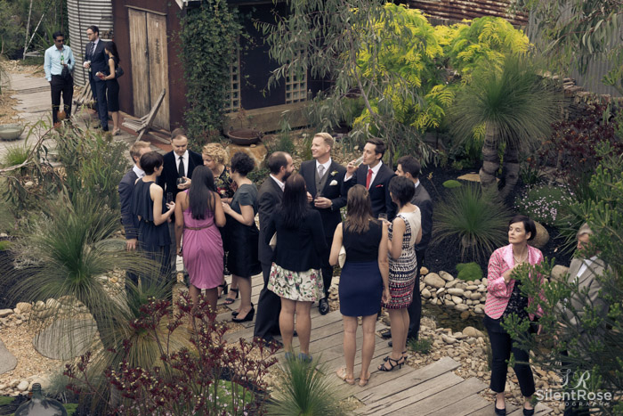 Guests & Clark/Groom Mingling before the wedding