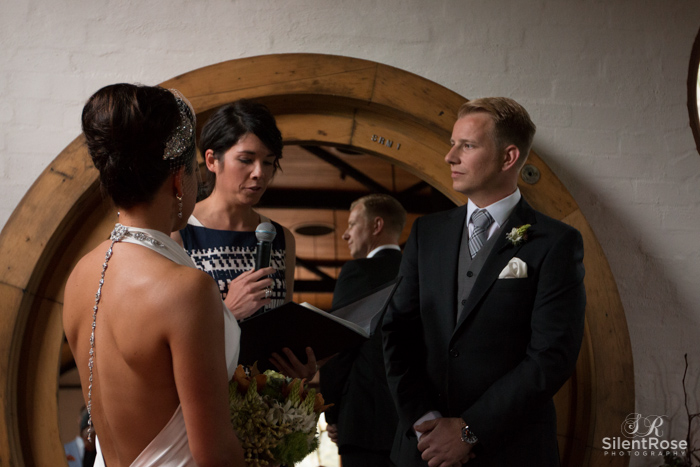 Celebrant & friend Alicia conducting the ceremony