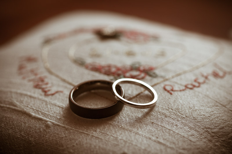 WEDDING RING ON RING BEARER CUSHION